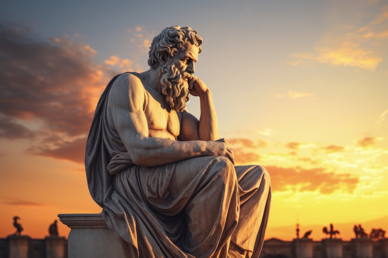 ancient greek deity philosopher statue - A Realidade Acerca da Filosofia
